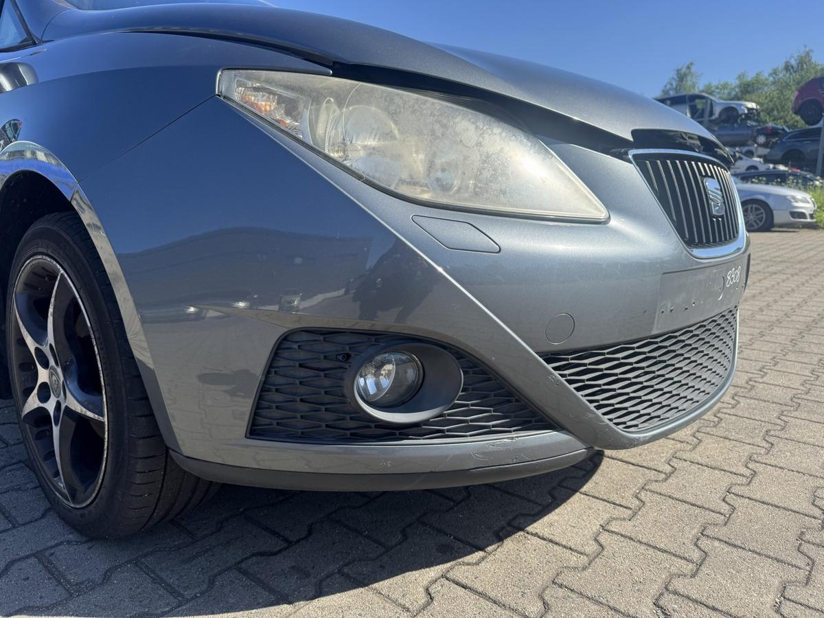 Seat Ibiza ST 6J original Stossf&auml;nger Sto&szlig;stange vorne LX7R Monsungraumetallic Bj.2012